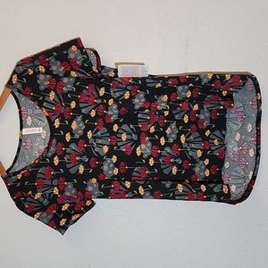 LULAROE Small Classic High Low T Floral